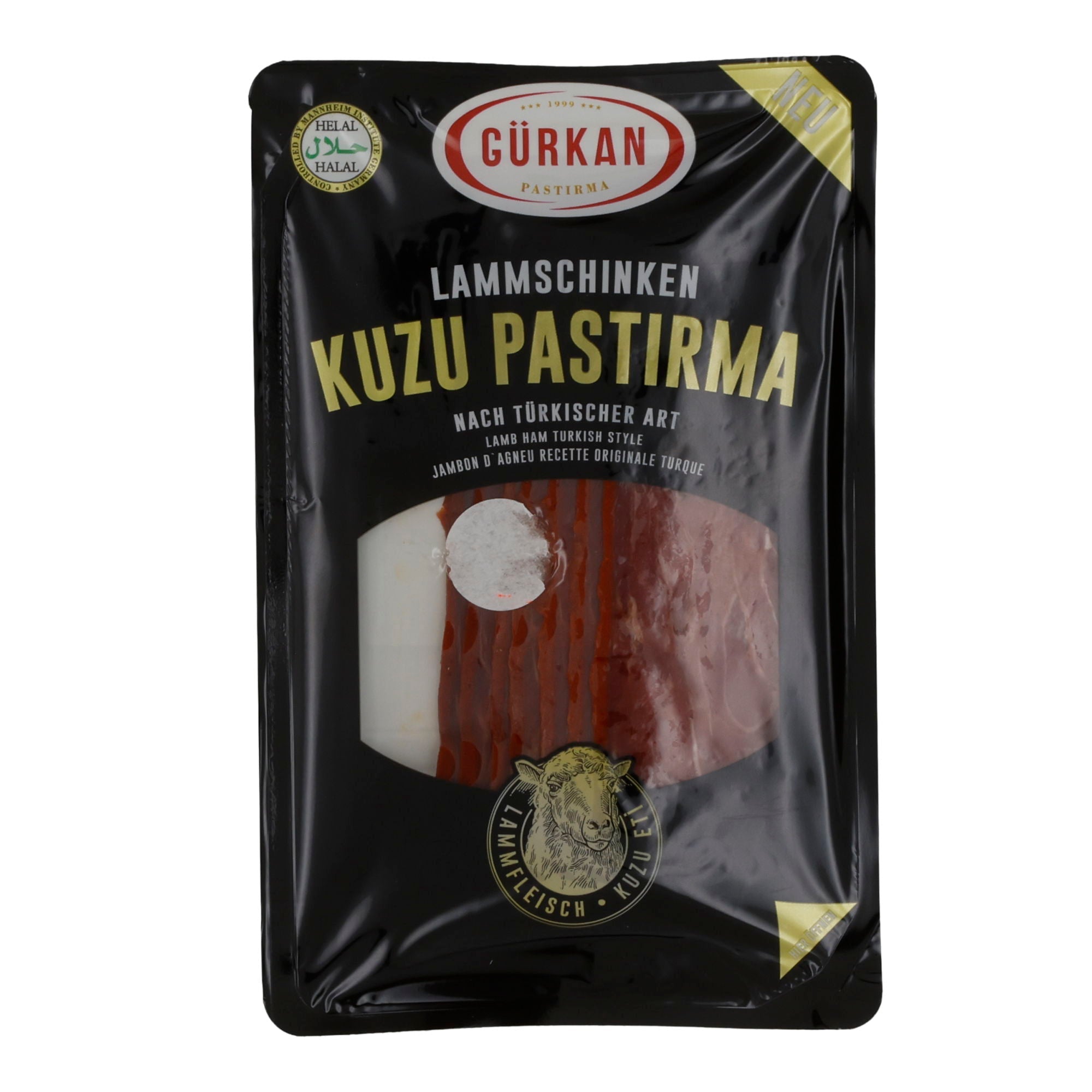 Lammschinken Gürkan Kuzu Pastirma | Traditionell | Türkischer Lammschinken | 80 g GUERKAN